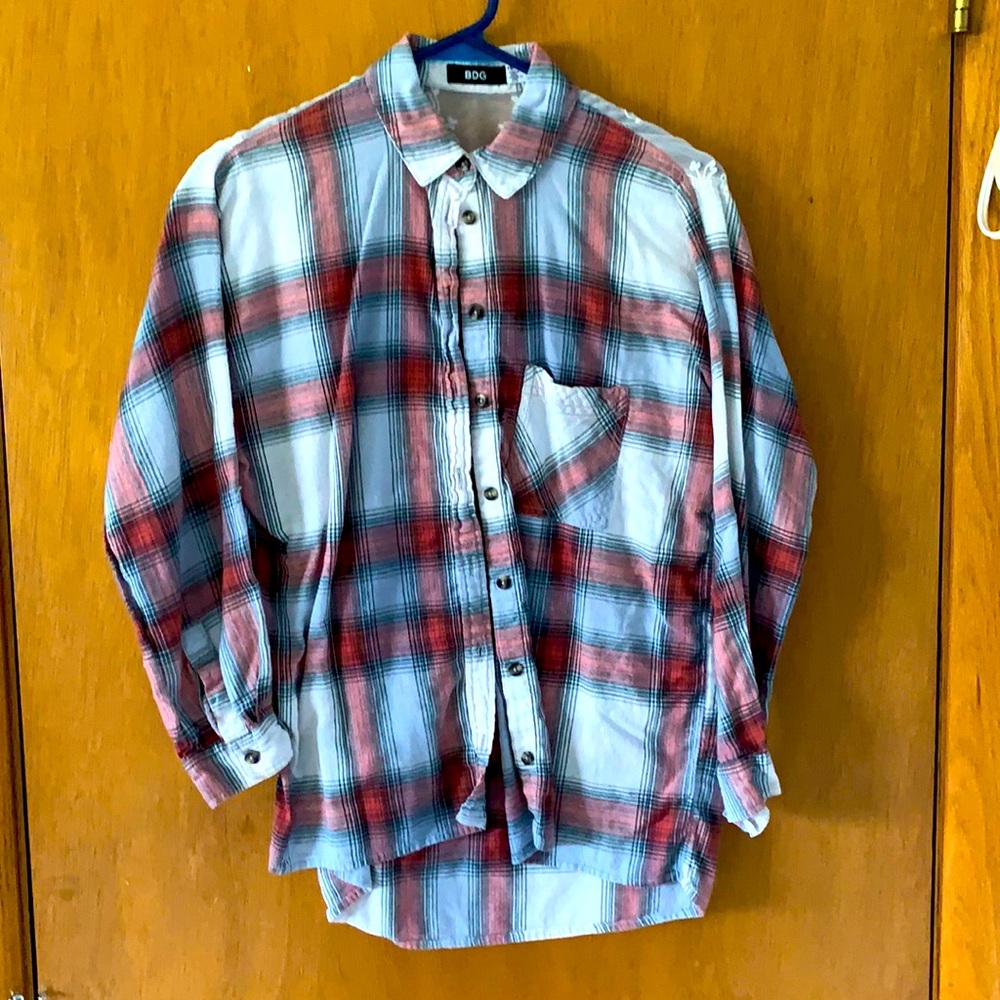 Flannel with lace back